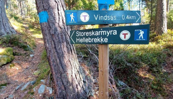 Sti T45 til Vindsås - Norge