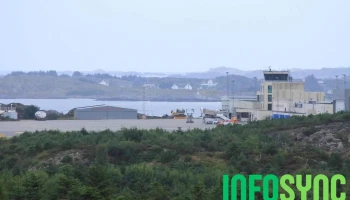 Utsiktspunkt mot flyplassen. - Avaldsnes