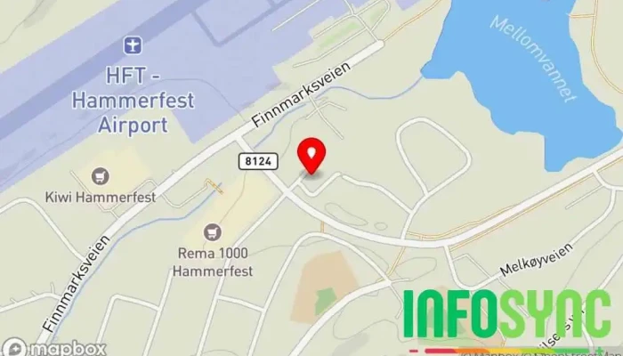 kart over 110 Finnmark Nødtelefon i Hammerfest