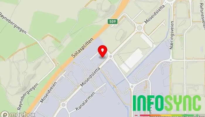 kart over AB Systemer AS Innredningsentreprenør, Interiørdesigner i Stavanger