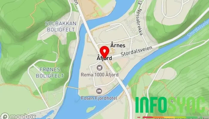 kart over Åfjord  i Åfjord