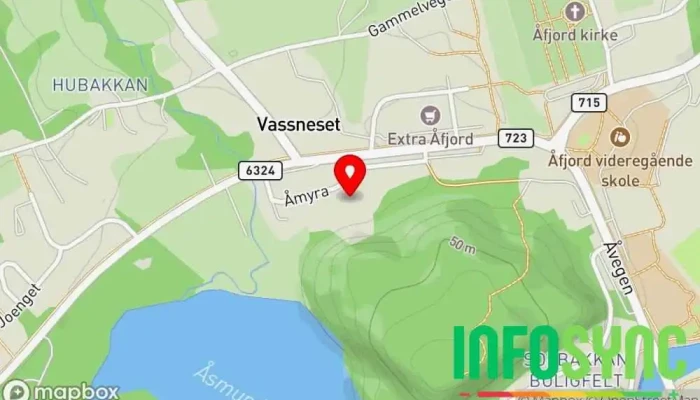 kart over Åfjord Landbrukstjenester SA Landbrukstjenester i Vassneset