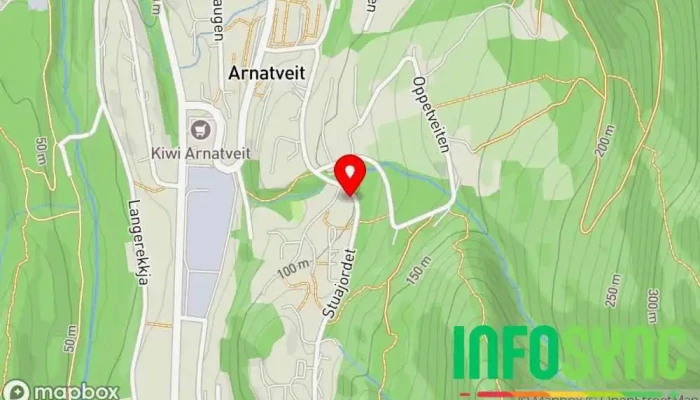kart over Akebakke (vinter) i Arnatveit borettslag Lekeplass i Bergen