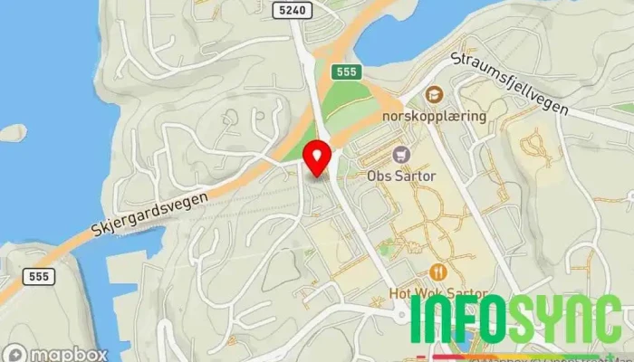 kart over AKI Regnskapservice AS Regnskapskontor i Straume