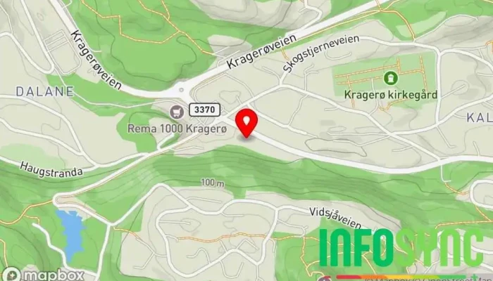 kart over Alarm Systemer AS Forhandler av innbruddsalarmer i Kragerø