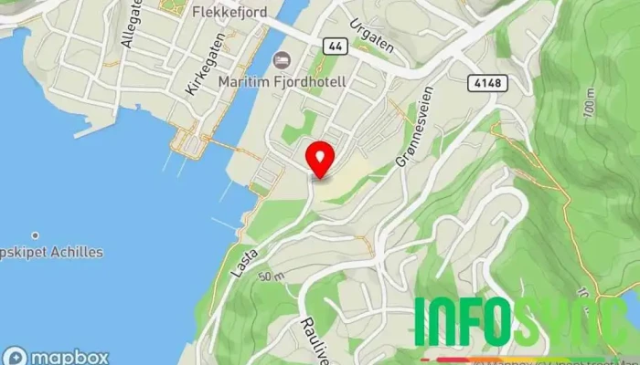 kart over Alti Flekkefjord Kjøpesenter i Flekkefjord