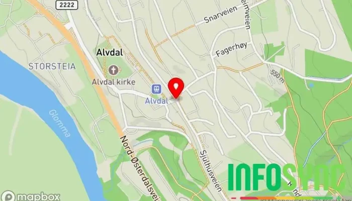 kart over Alvdal  i Alvdal