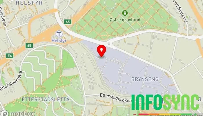 kart over Arbeid Hovedkontor i Oslo