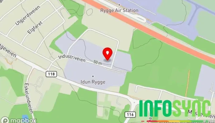 kart over ARE Treindustrier Rygge AS Takstolprodusent, Byggefirma i Halmstad