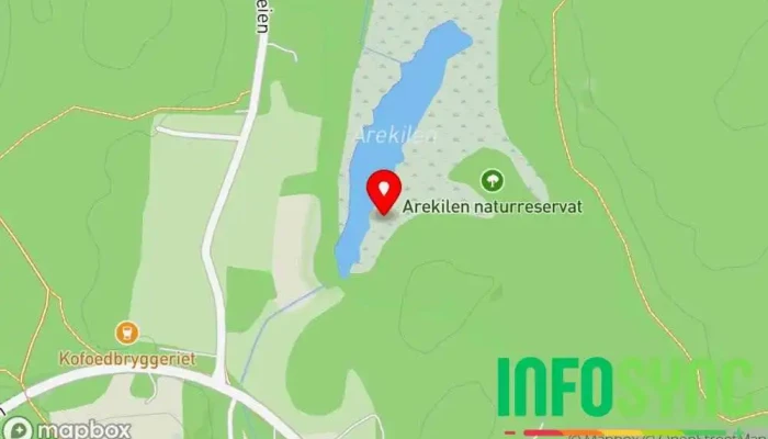 kart over Arekilen Utsikt Fuglekontroll i Skjærhalden