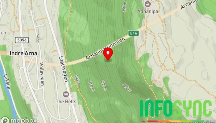 kart over Arna  i Bergen
