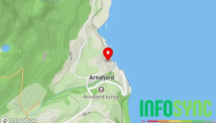 kart over Arnafjord hytteutleige  i Arnafjord