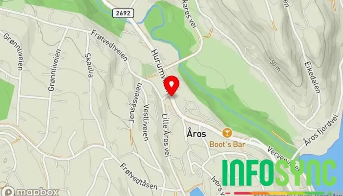 kart over Åros  i Åros