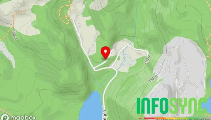 kart over Åsane / Hordvik Skytterlag Skytebane i Nyborg
