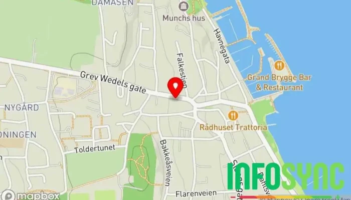 kart over Åsgårdstrand Vaktemesterkompani Stillasutleiefirma i Åsgårdstrand