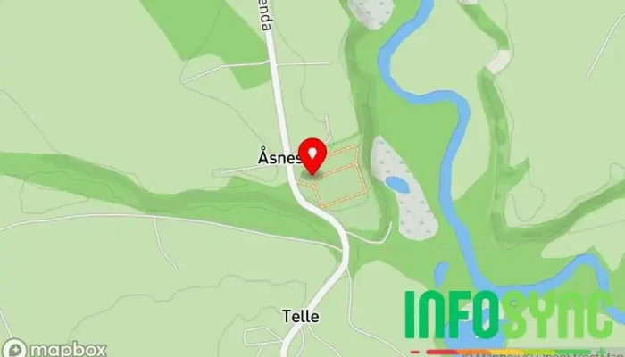 kart over Åsnes kirke Kirke i Flisa
