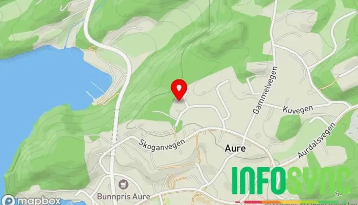 kart over Aure Reiseservice AS Reisebyrå i Aure