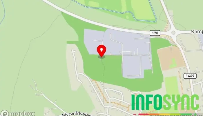 kart over Aurskog Elektriske Installasjon - Alltid en elektriker på farta! Hovedkontor i Aurskog