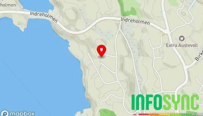 kart over Austevoll Hovedkontor i Storebø