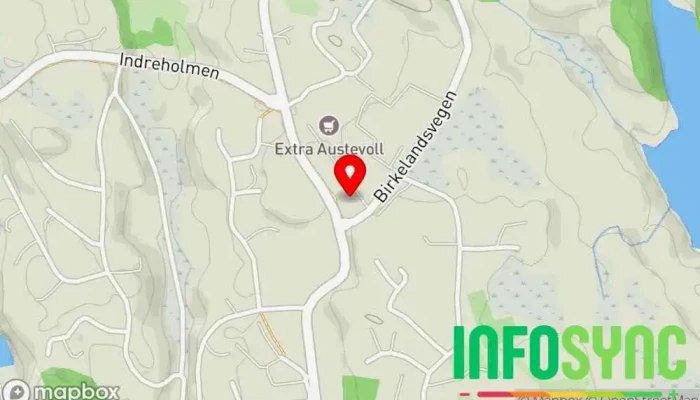 kart over Austevoll kommune Kommunalt administrasjonskontor i Storebø
