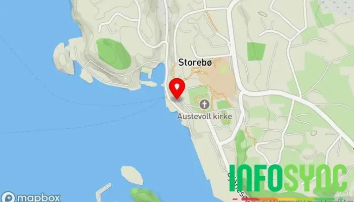 kart over Austevollbadet Svømmebasseng i Storebø