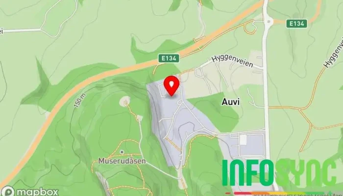 kart over Avinor - Oslo Kontrollsentral Kontorbygg i Røyken