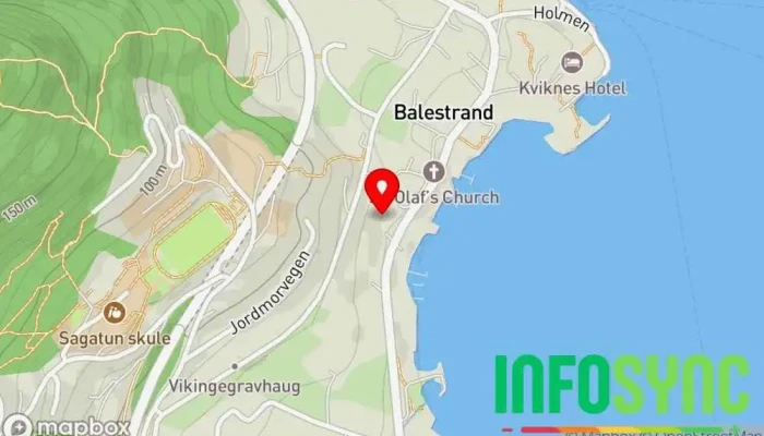 kart over Balestrand Hotell Hotell i Balestrand