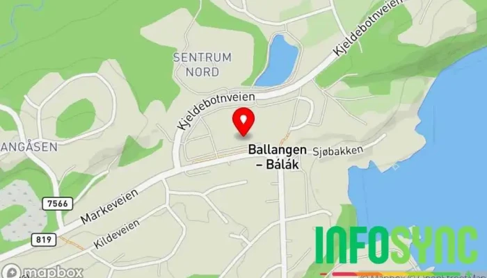 kart over Ballangen Utvikling Holding AS Investeringstjeneste, Kraftverk i Ballangen