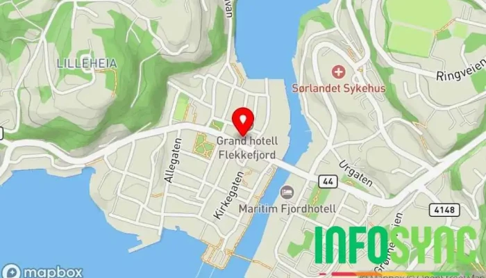 kart over Bdo Flekkefjord Revisor i Flekkefjord