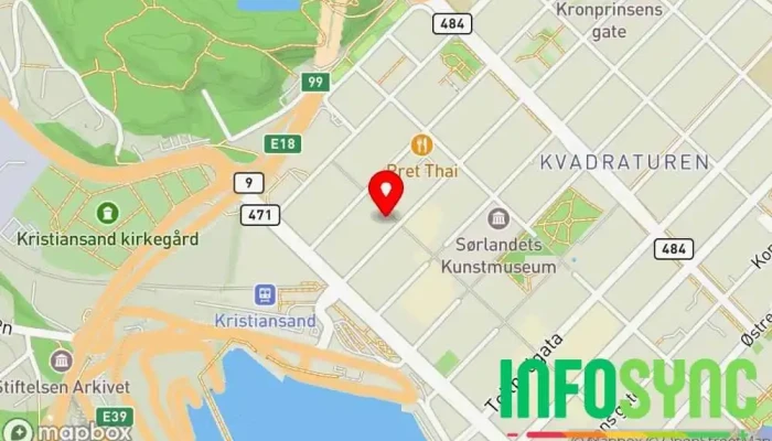 kart over Bedrift & Personalpsykologi AS Psykolog i Kristiansand