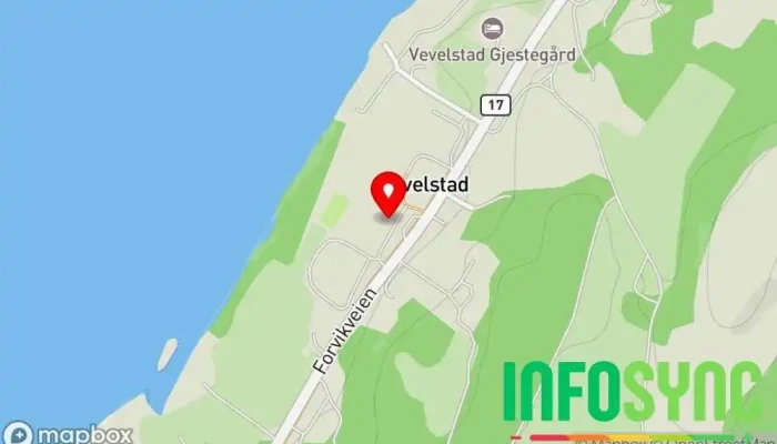 kart over Bedriftsdatabasen  i Vevelstad