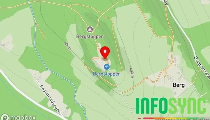 kart over Bergstoppen, Gjøvik Utsiktspunkt, Turistattraksjon i Gjøvik