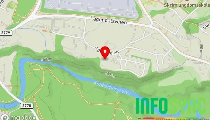 kart over BGT AS Graveentreprenør, Boreentreprenør, Snømåking, Transporttjeneste i Kongsberg
