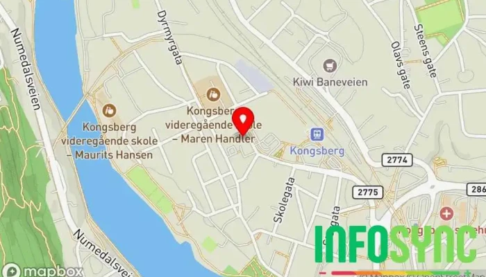 kart over BI Pro AS Bedriftsrådgivning, IT-konsulent, Konsulent i Kongsberg