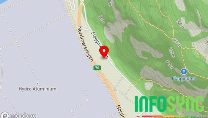 kart over Bilfinger Norway AS avd Sunndal Hovedkontor i Sunndalsøra