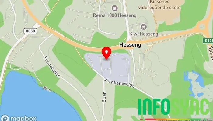 kart over Bjørnevatn Bygg AS Utleie av byggeutstyr i Hesseng