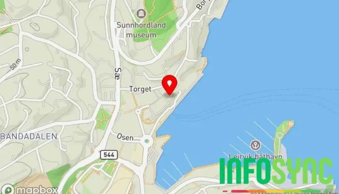 kart over Bladet Sunnhordland AS Avisutgiver i Stord