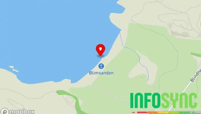 kart over Blimssanden Utsiktspunkt, Turistattraksjon i Giske