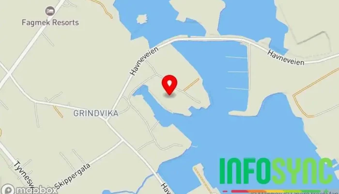 kart over Børgeblikk Bygg- og anleggsfirma i Værøy