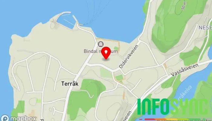 kart over Bygger'n Bindalsbygg Byggevareforhandler, Trelastforhandler, Verktøybutikk i Terråk