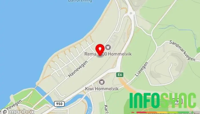 kart over Bygger'n Hommelvik Jernvarehandel i Hommelvik