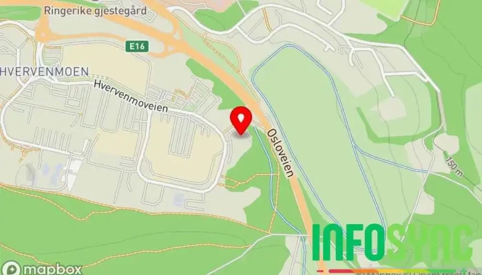 kart over Bygglet Norge Programvareselskap i Hønefoss