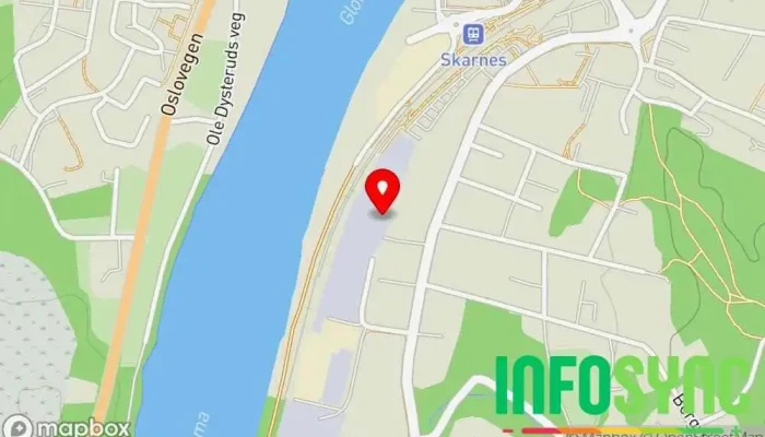 kart over Byggtorget Odals innkjøpslag Byggevareforhandler, Jernvarehandel, Trelastforhandler, Verktøybutikk i Skarnes