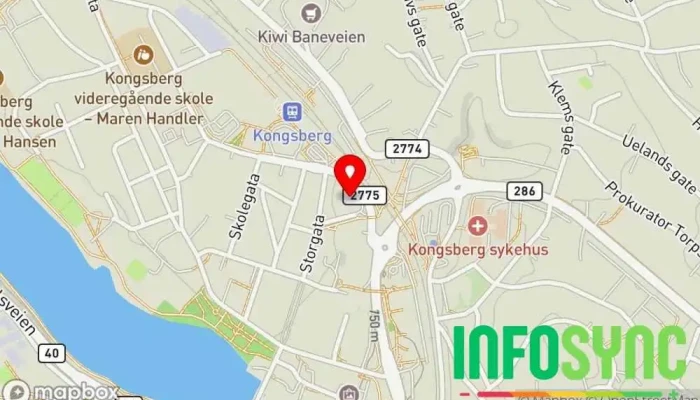 kart over Bytesize AS IT-konsulent i Kongsberg