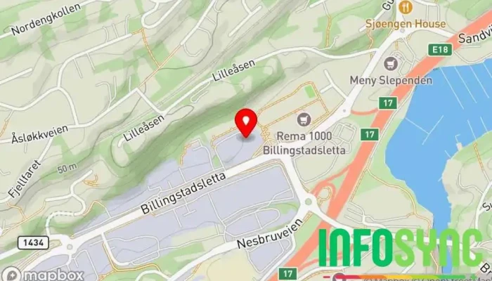 kart over Cibes Oslo Heismontør i Billingstad