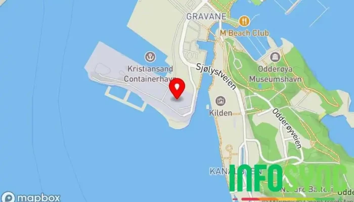 kart over Cruise Sørlandet Turoperatør i Kristiansand