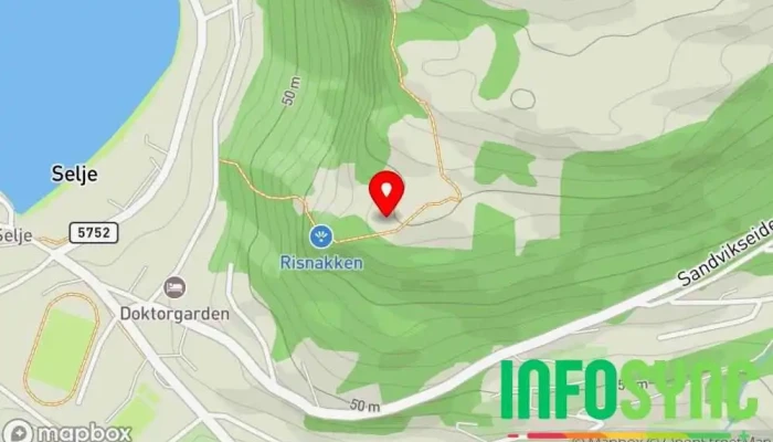 kart over Dagsturhytta Sjøglytt - Stad Selje Turistattraksjon i Selje
