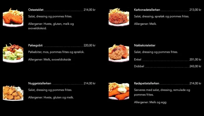 Det Lille Kjokken Restaurant Meny - Bjerkvik