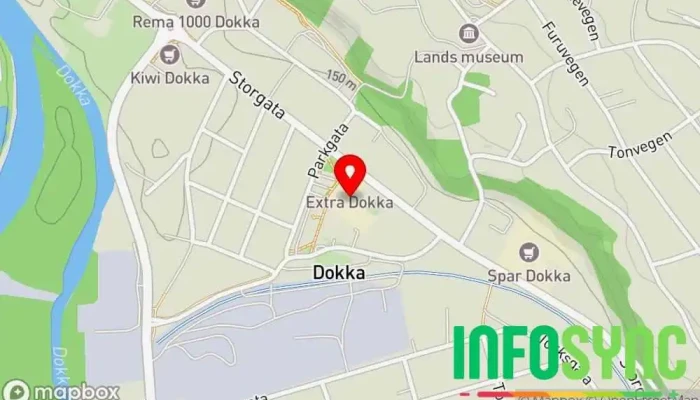 kart over Dokka Skysstasjon  i Dokka