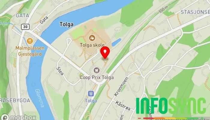 kart over Dølmotunet Museum, Turistattraksjon i Tolga